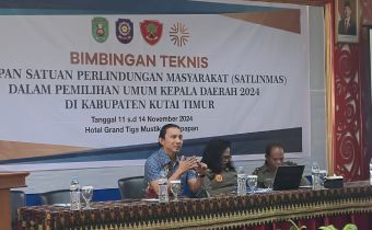 Ketua Bawaslu Kaltim Ajak Kerja Kolaboratif Satlinmas Dalam Pilkada Serentak 2024 
