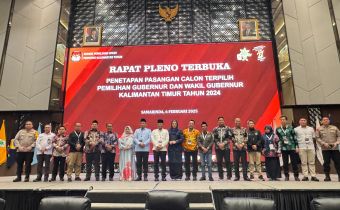 Bawaslu Kaltim Hadiri Rapat Pleno Terbuka Penetapan Gubernur dan Wakil Gubernur Terpilih