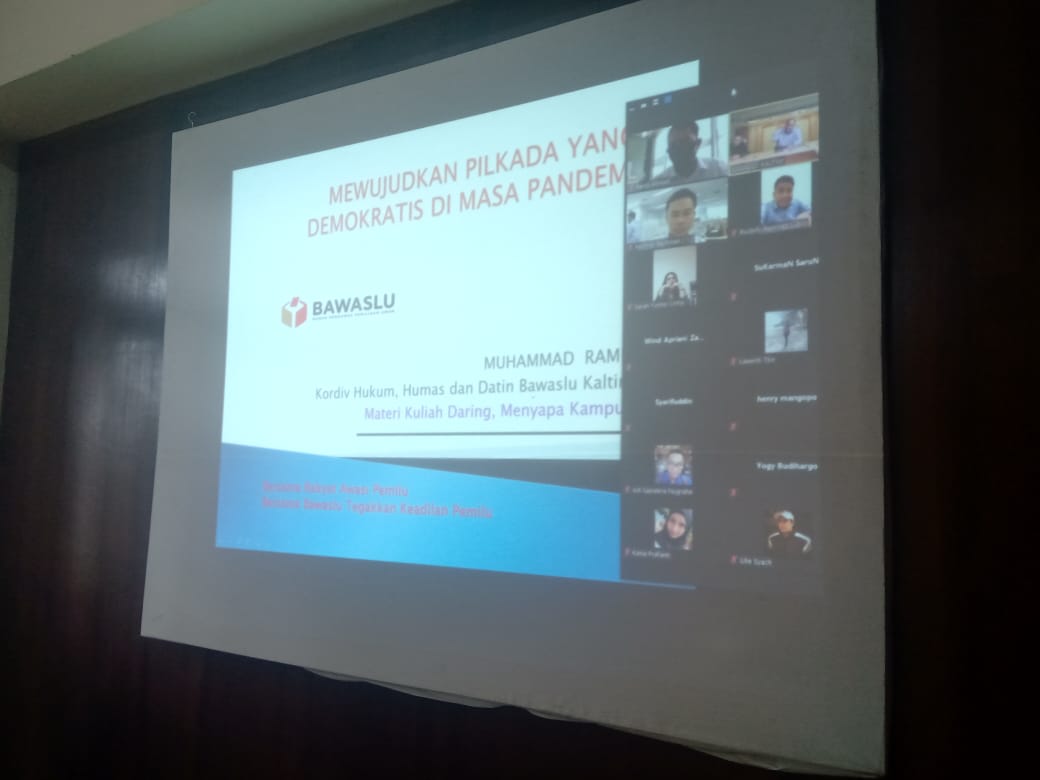 Bawaslu Menyapa Kampus, Kuliah Daring Bersama Universitas Balikpapan
