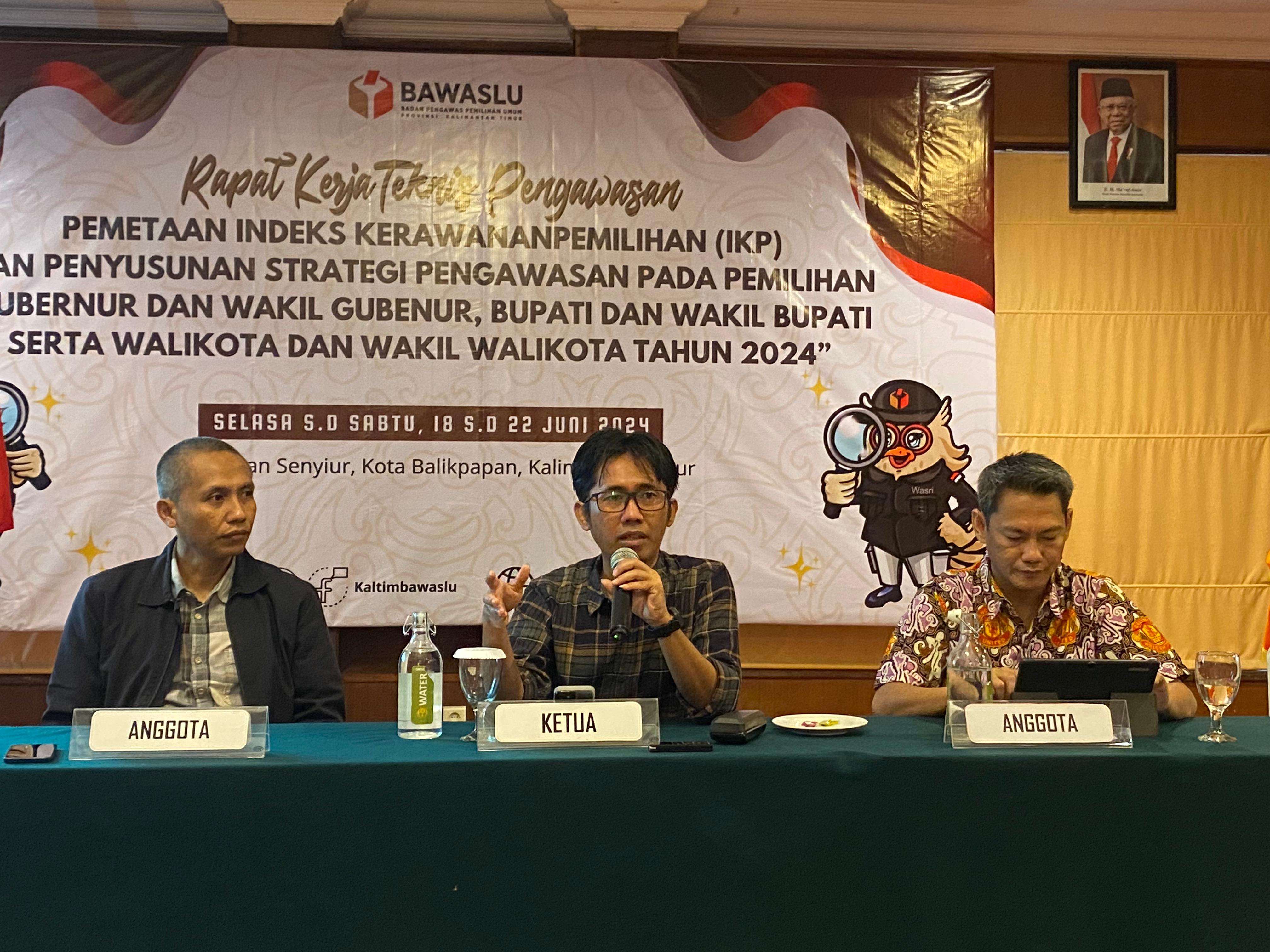 Bawaslu Kaltim Berikan Arahan Pada Proses  Pementaan IKP dan Penyusunan Strategi Pengawasan Pada Pemilihan Serentak 2024 