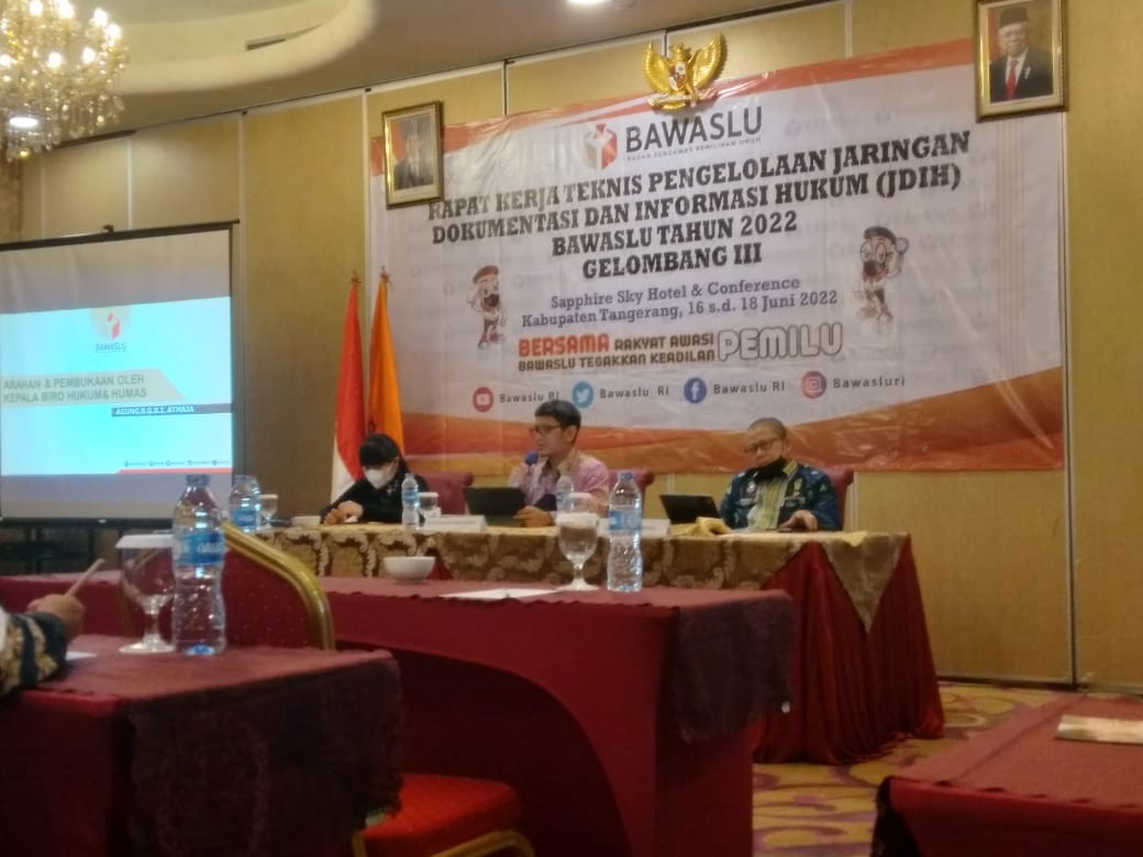 Seluruh Bawaslu Provinsi Diminta Saling Mendukung dan Bekerjama Guna Mendorong Pengelolaan JDIH Lebih Baik