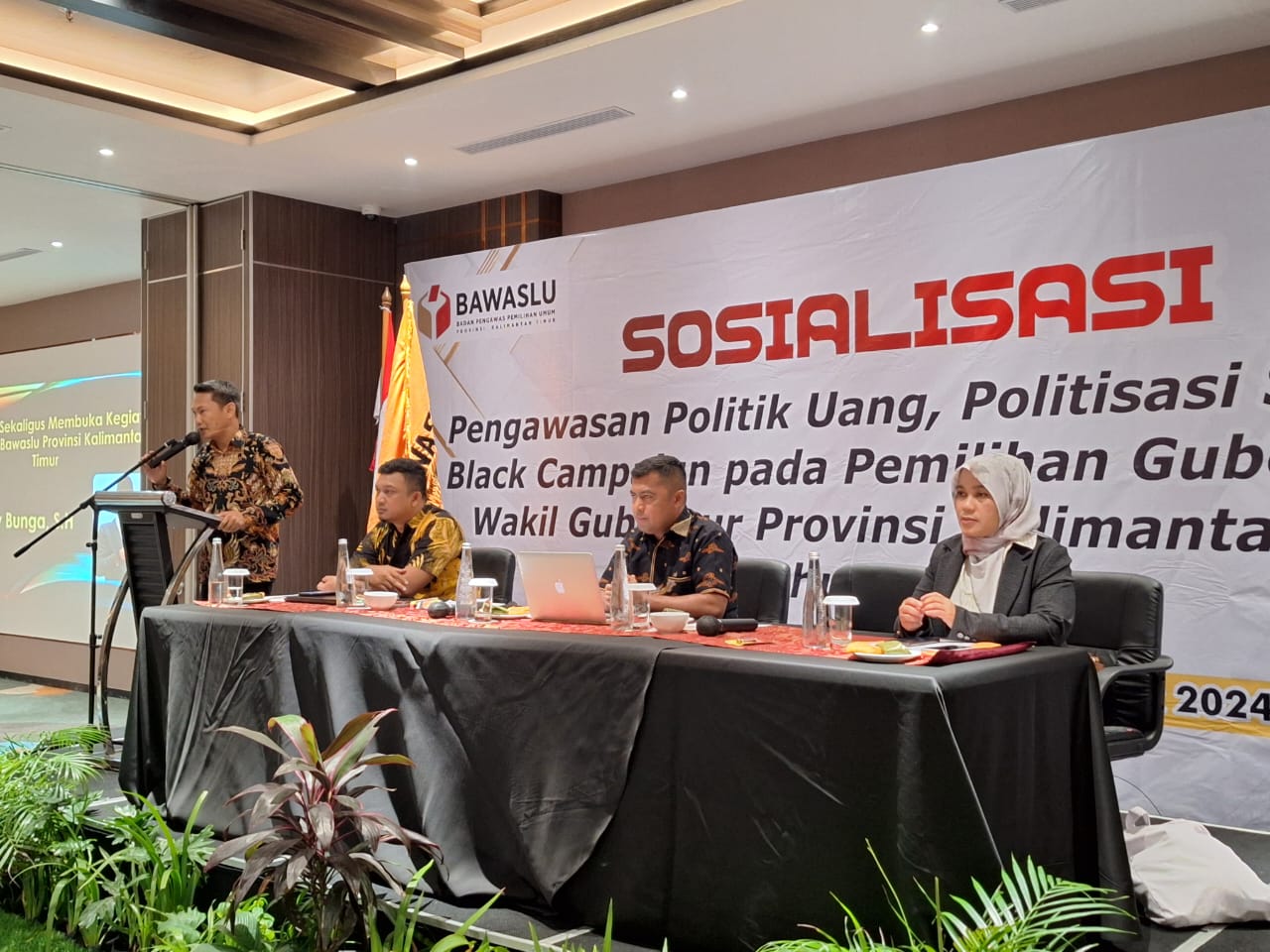 Bawaslu Kaltim Gelar Sosialisasi Pengawasan Politik Uang, Politisasi SARA dan Black Campaign 