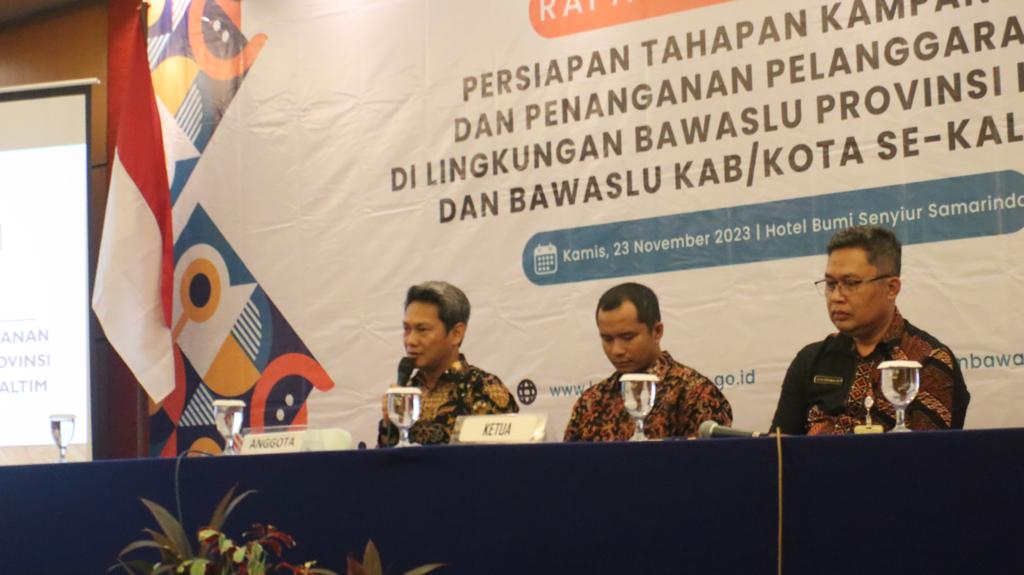 Menuju Tahapan Kampanye, Bawaslu Kaltim Gelar Rapat Konsolidasi dengan Partai Politik