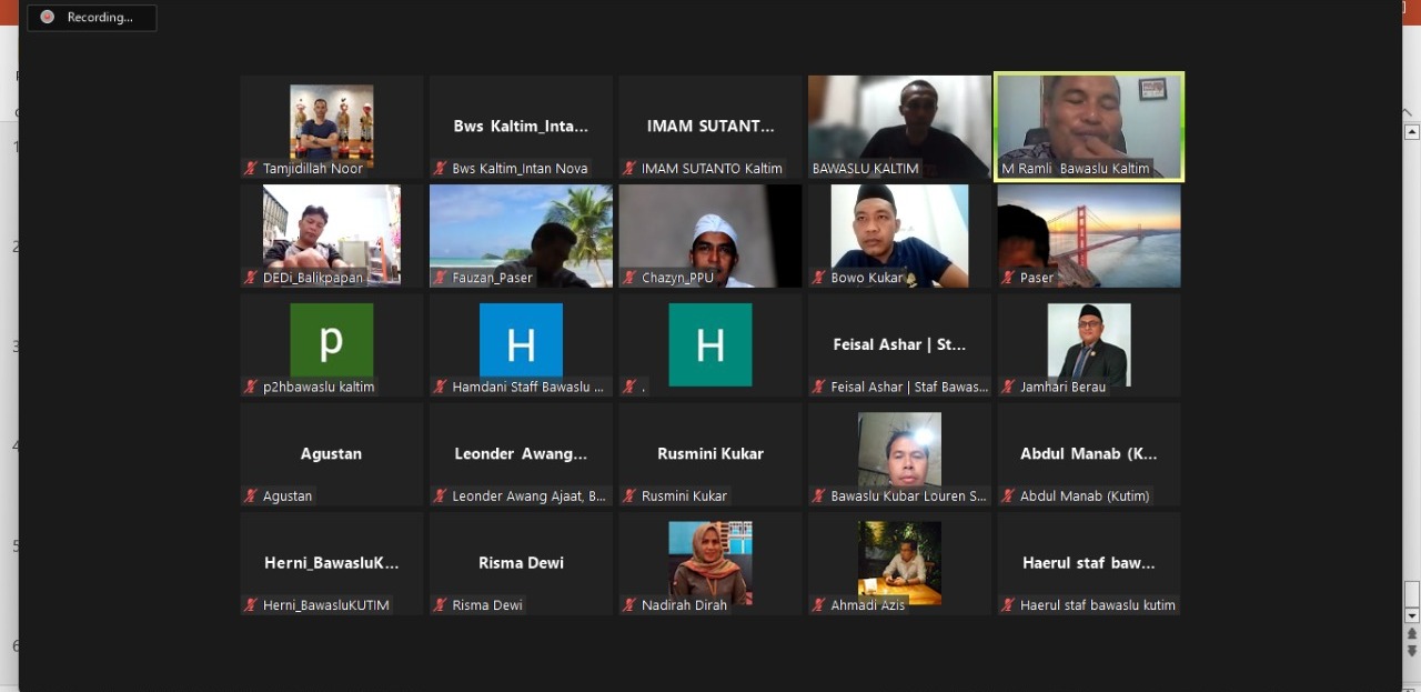 Bawaslu Kaltim Rapat Persiapan Pengawasan Verifikasi Administrasi Dukungan Minimal Pencalonan Peserta Pemilu Anggota DPD 