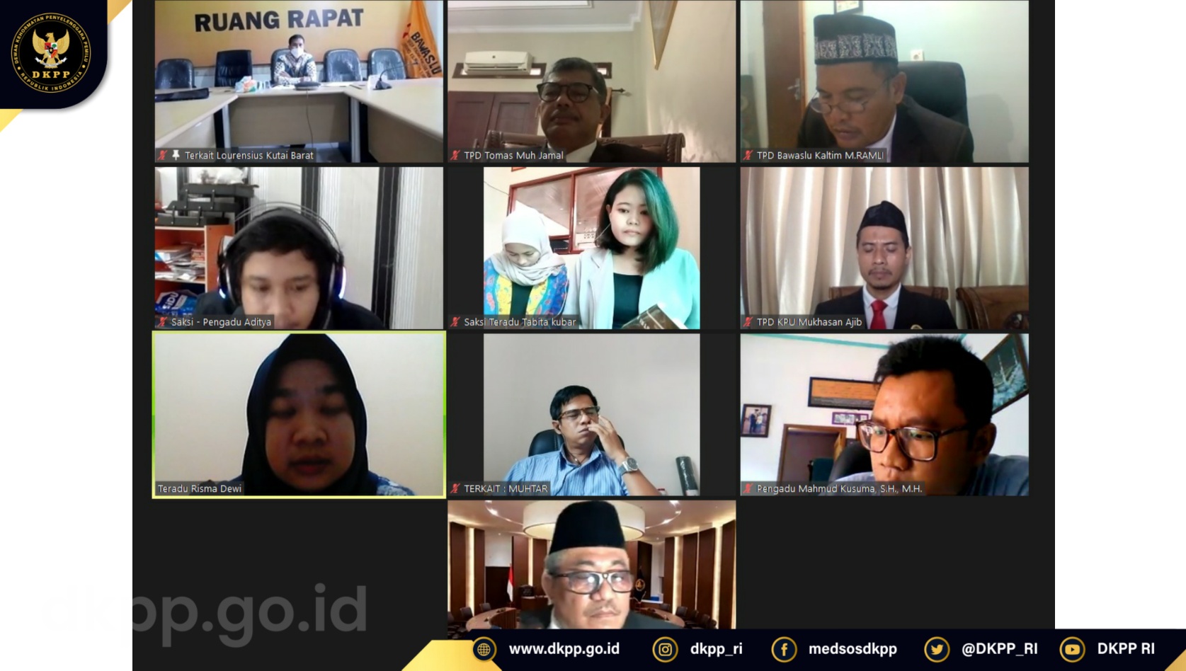 Sidang Kedua Pelanggaran Kode Etik Penyelenggara Pemilu Di Kubar Kembali Digelar