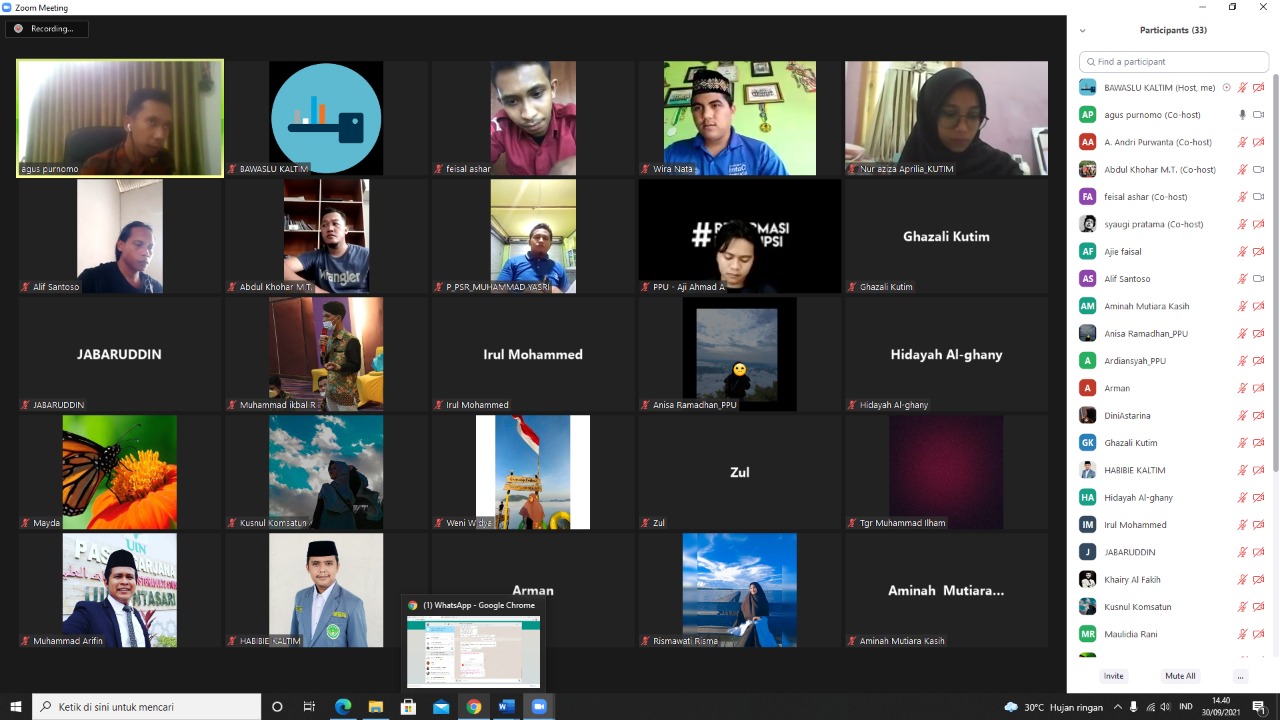 Jelang SKPP Tingkat Menegah, Bawaslu Kaltim Adakan Technical Meeting