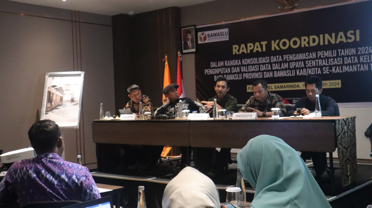 Upayakan Data Pengawasan Pemilu Kaltim Terintegrasi, Bawaslu Kaltim Gelar Rakor Bersama Bawaslu Kabupaten/Kota se - Kaltim