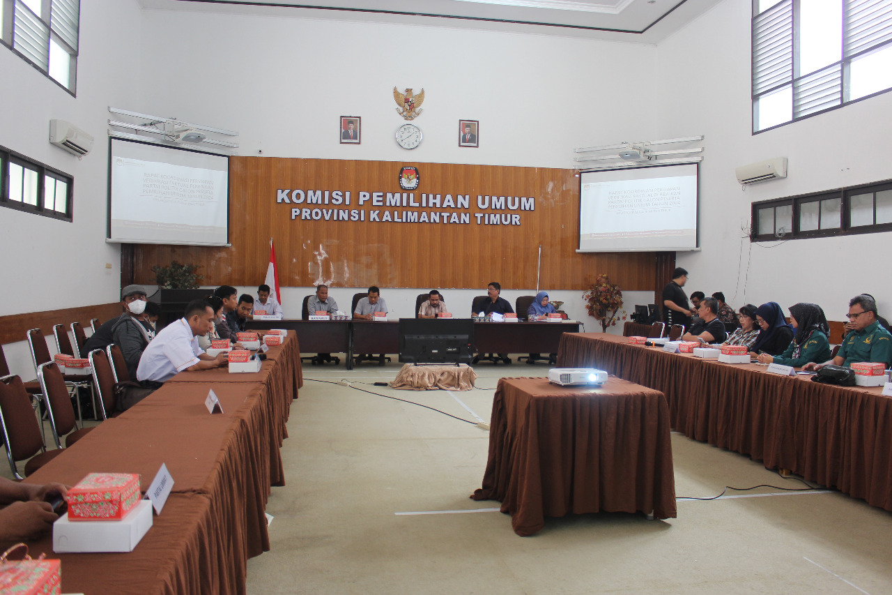 Bawaslu Kaltim Hadiri Rakor Persiapan Verifikasi Faktual Perbaikan Partai Politik Peserta Pemilu Tahun 2024