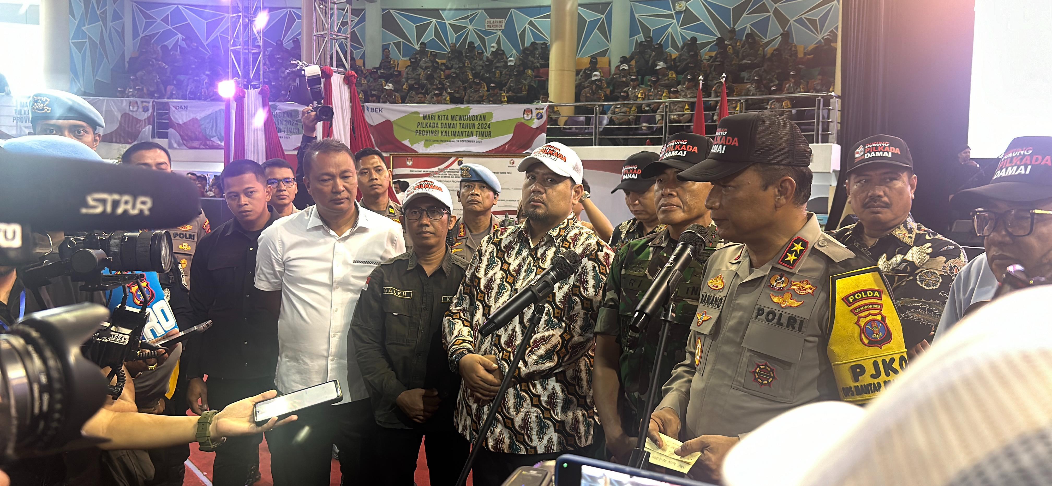 Bawaslu Hadiri Deklarasi Damai Pada Pemilihan Serentak Tahun 2024 Provinsi Kalimantan Timur 