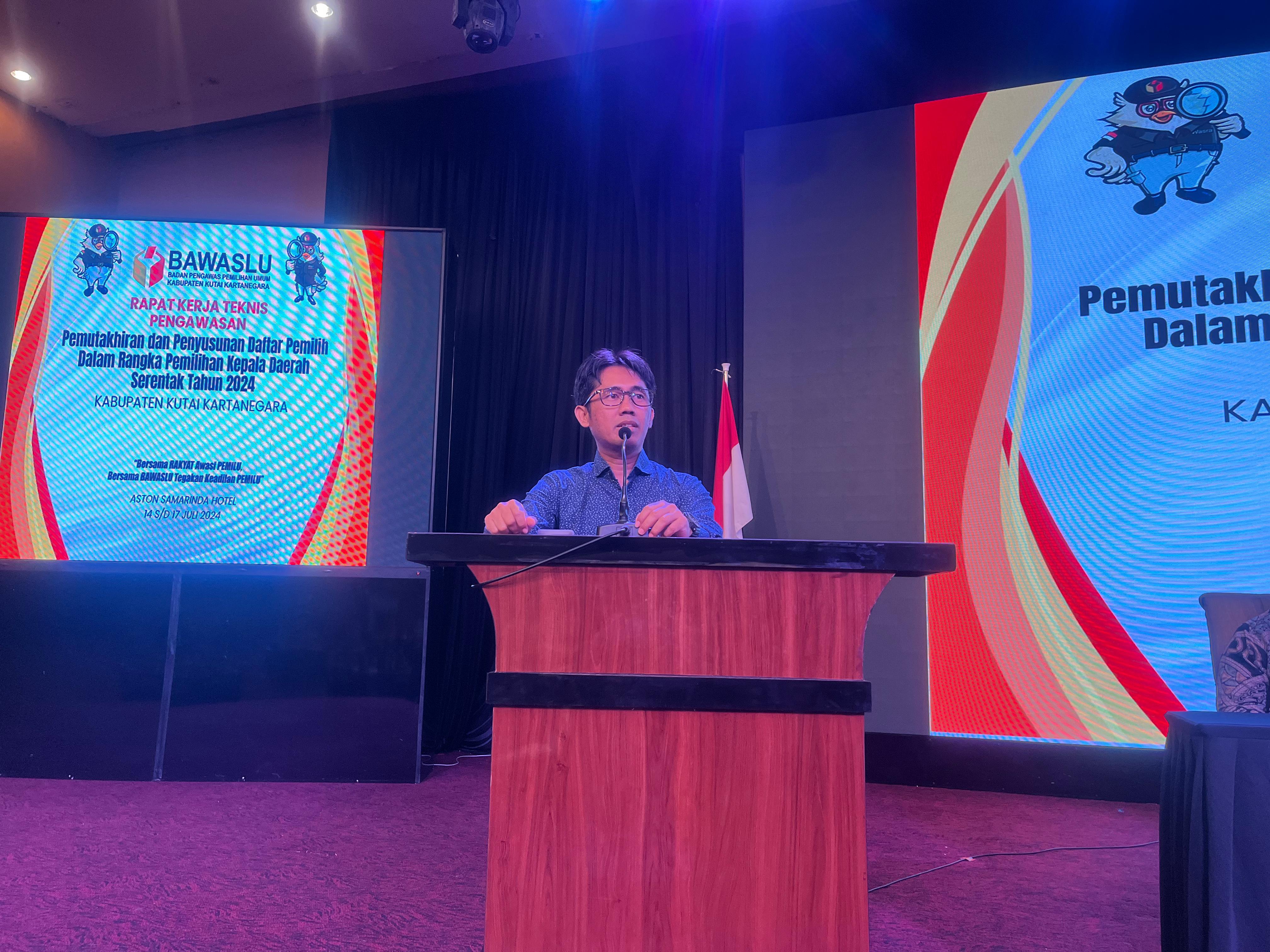 Galeh Hadiri Rakernis Bersama Panwascam Se - Kukar, Sampaikan Pengawasan Seluruh Tahapan Jangan Sampai Lengah!