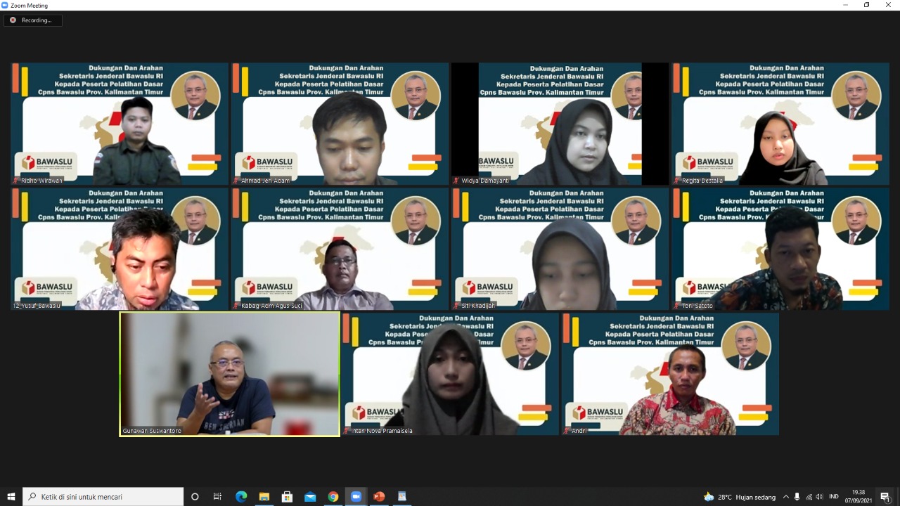 Sapa CPNS Bawaslu Kaltim, Gunawan : Bangun Team Work dan Komunikasi Yang Baik