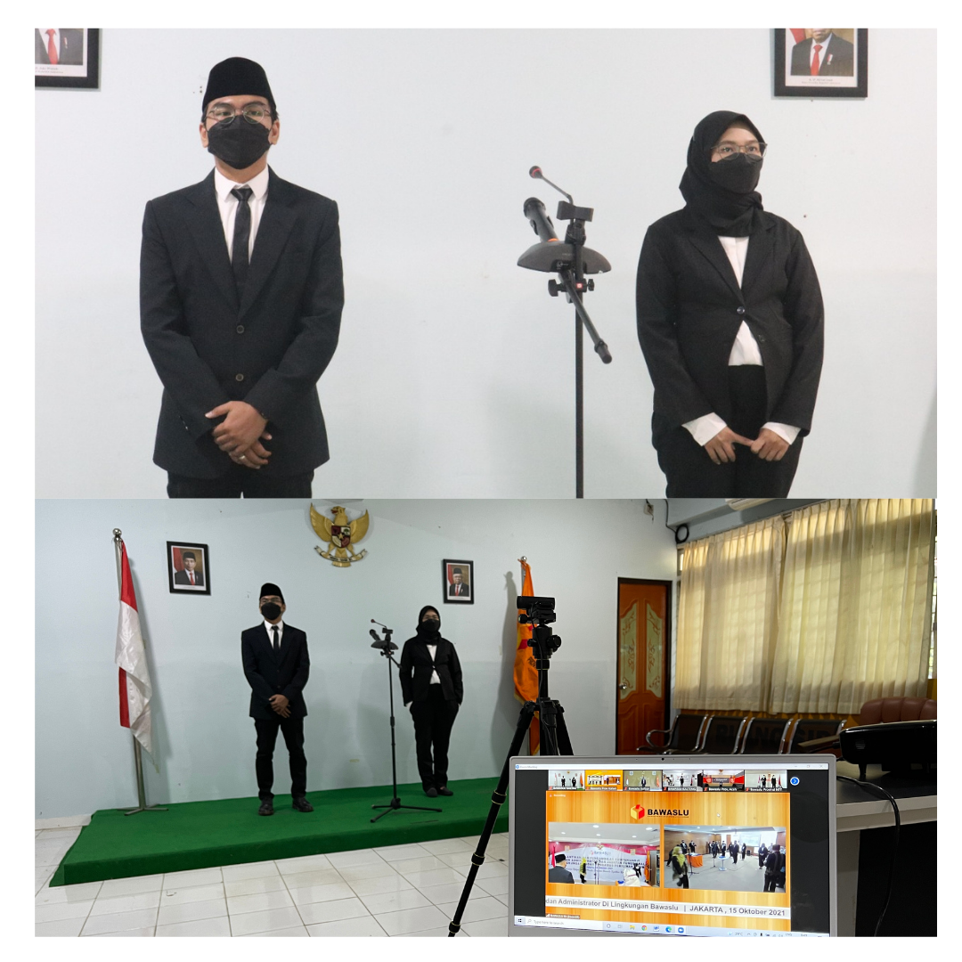 Dua Staff Bawaslu Kaltim Dilantik Sekjen Bawaslu RI Sebagai Analis Hukum 