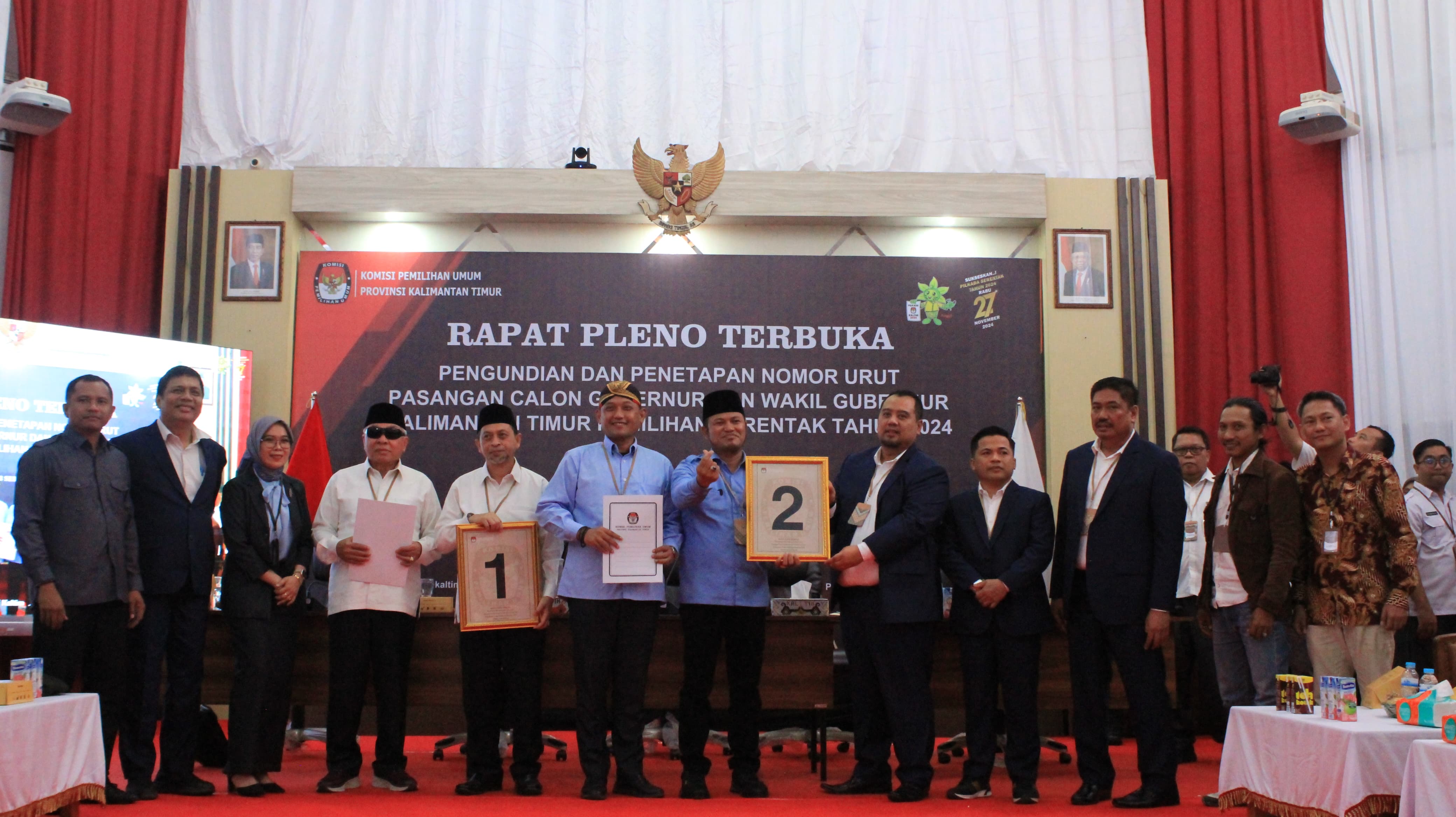 Bawaslu Awasi Melekat Proses Pengundian dan Penetapan Nomor Urut Pasangan Calon Gubernur dan Wakil Gubernur Kaltim