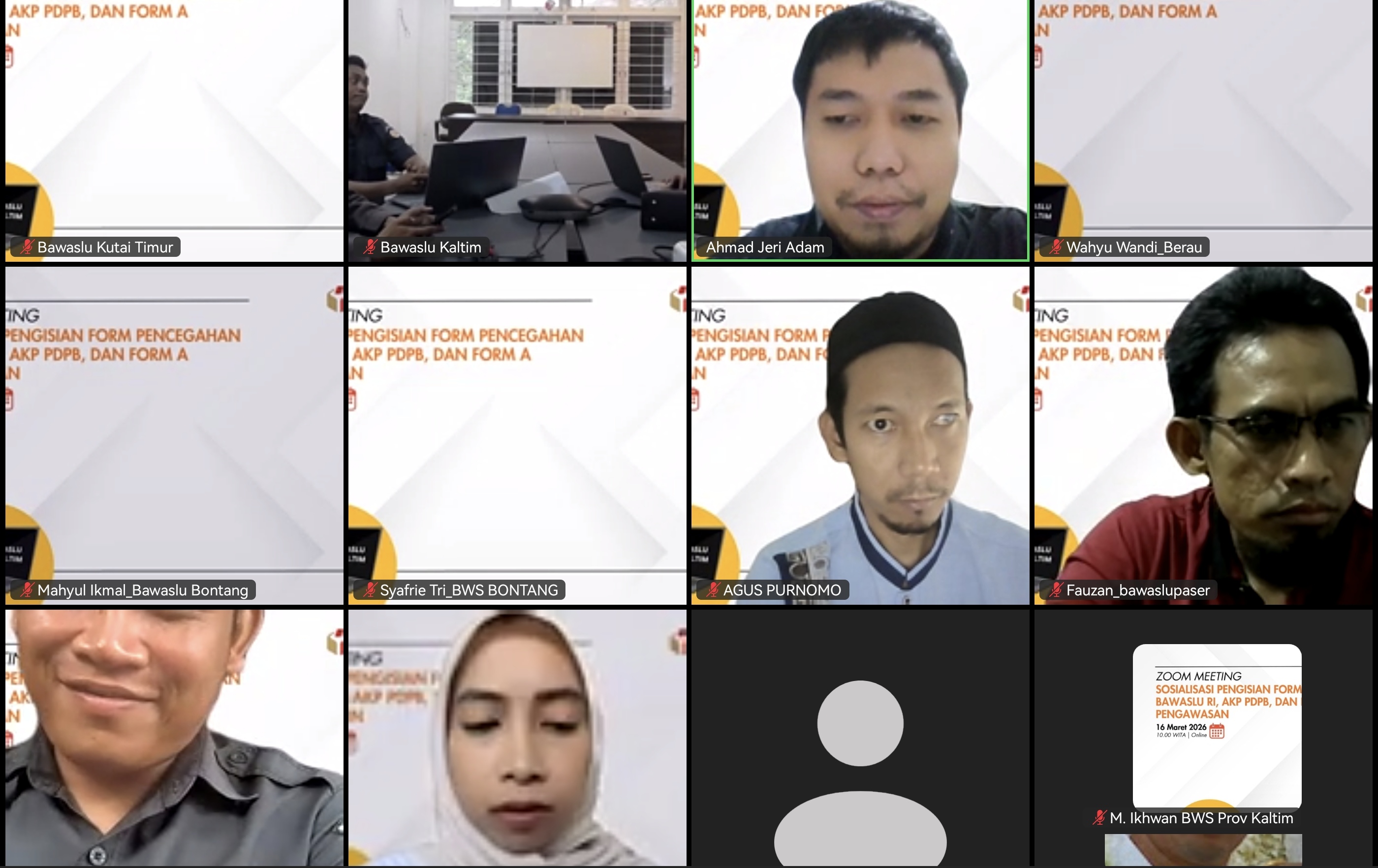 sosialisasi pengisian Form Pencegahan Bawaslu RI, Pemutakhiran Data Pemilih Berkelanjutan (PDPB), dan Form A Pengawasan.
