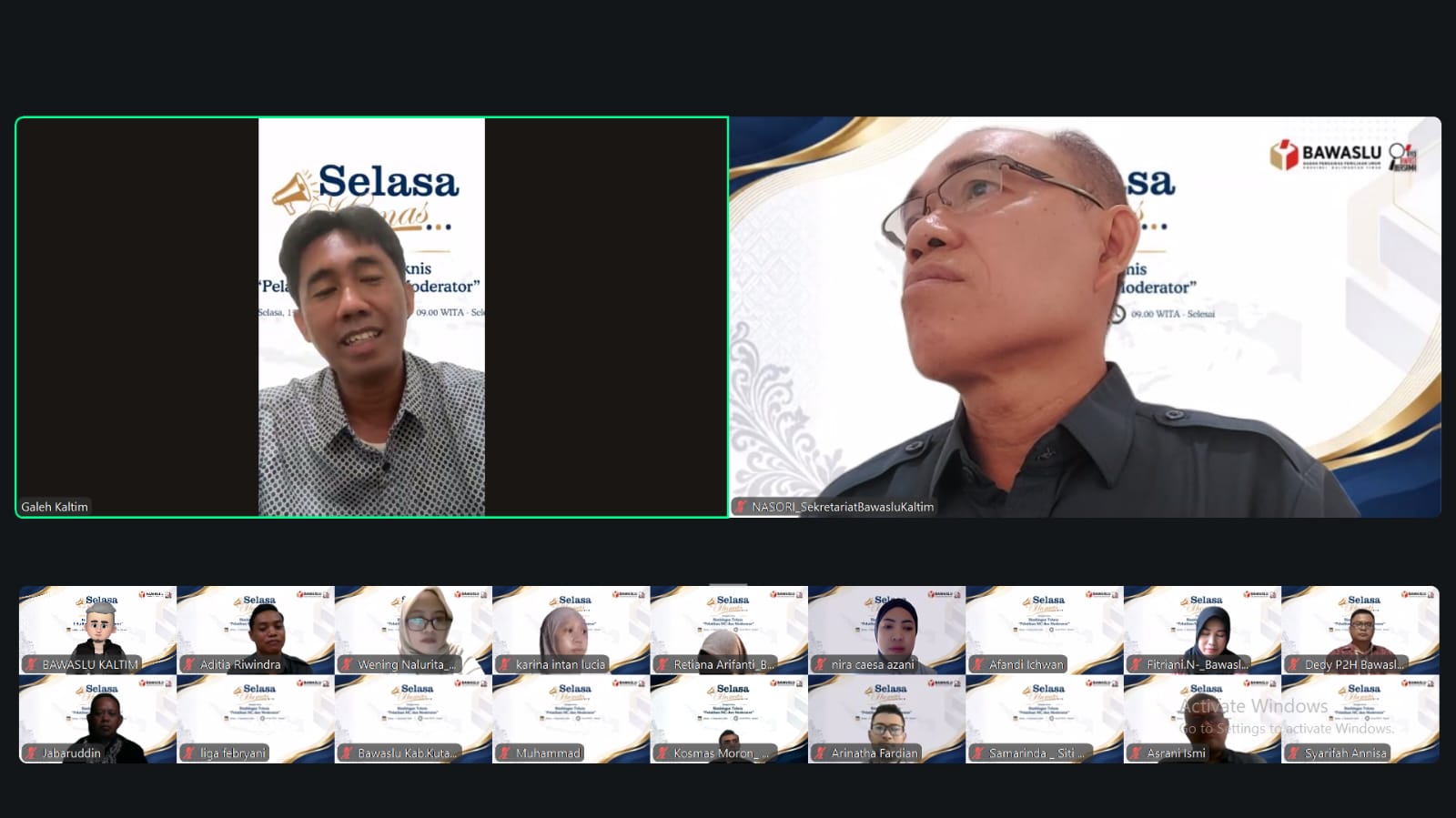 Sambutan Galeh dan Nasori