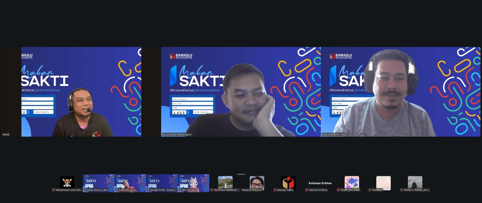 Koordinasi jajaran SDM Bawaslu Kaltim dan Bawaslu Kabupaten/Kota