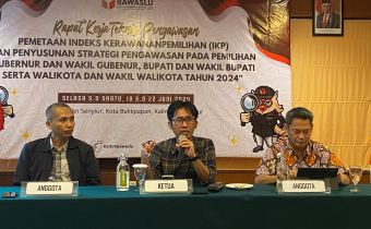 Bawaslu Kaltim Berikan Arahan Pada Proses  Pementaan IKP dan Penyusunan Strategi Pengawasan Pada Pemilihan Serentak 2024 