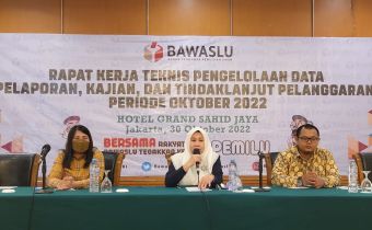 Bawaslu Lakukan Rakernis Pengelolaan Data Pelaporan, Kajian dan Tindaklanjut Pelanggaran Periode Oktober 2022