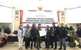 8 Bakal Calon DPD MS dan 14 TMS dalam Rekapitulasi Verifikasi Persyaratan Dukungan Minimal Pemilih Perbaikan Kesatu