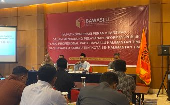 Buka Rapat Koordinasi Kearsipan, Ketua Bawaslu Kaltim Sampaikan Pentingnya Tata Kelola Kearsipan Bagi Bawaslu 