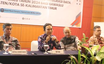 Bawaslu Kaltim Gelar Rakor Dalam Rangka Integrasi Data Pengawasan Pemilu Tahun 2024