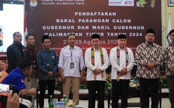 Hari Kedua, Bawaslu Kaltim Awasi Pendaftaran Bapaslon Isran Noor dan Hadi Mulyadi 