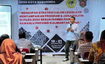 Pendarkan Isu Krusial  dalam Prosedur Kampanye, Ketua Bawaslu Kaltim tegas larang kampanye dihadapan legislator