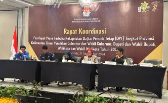 Bawaslu Hadiri Rapat Pra Pleno Terbuka Rekapitulasi DPT Tingkat Provinsi Kalimantan Timur