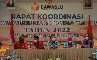 Ebin Marwi Ikuti Rakor Peningkatan Kualitas Penegakan Pemilu Khusus Tahapan Pemilu Serentak Tahun 2024 