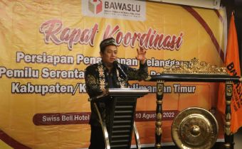 Rakor Persiapan Penanganan Pelanggaran Pemilu Serentak Tahun 2024, Puadi : Pengawas Pemilu Harus Lebih Cermat dan Paham Regulasi Kepemiluan 