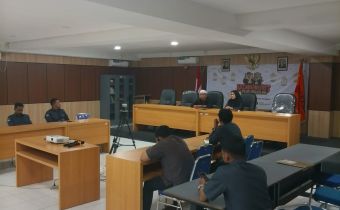 rapat koordinasi Rencana Hasil Kerja (RHK) Divisi Penanganan Pelanggaran di Kantor Bawaslu Kaltim, Senin (9/3/2026).