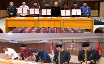 Penandatangan IKU Oleh Bawaslu Kaltim
